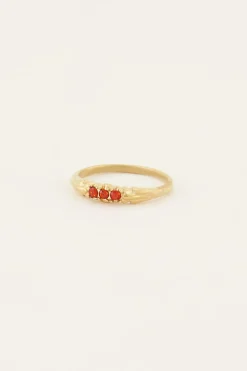 Triple Pomegranate Ring