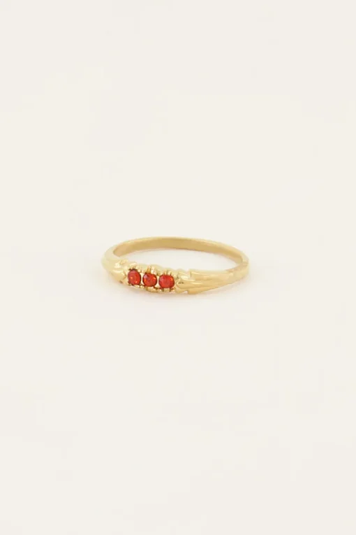 Triple Pomegranate Ring