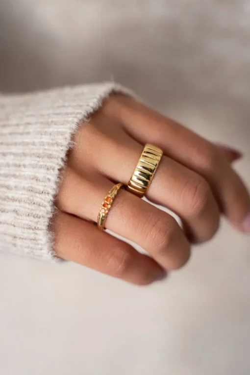 Triple Pomegranate Ring