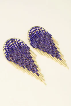Universe Statement Oorbellen Met Blauwe Strass