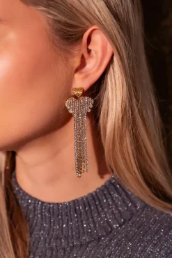 Universe Statement Oorbellen Hartje Met Strass