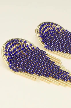 Universe Statement Oorbellen Met Blauwe Strass