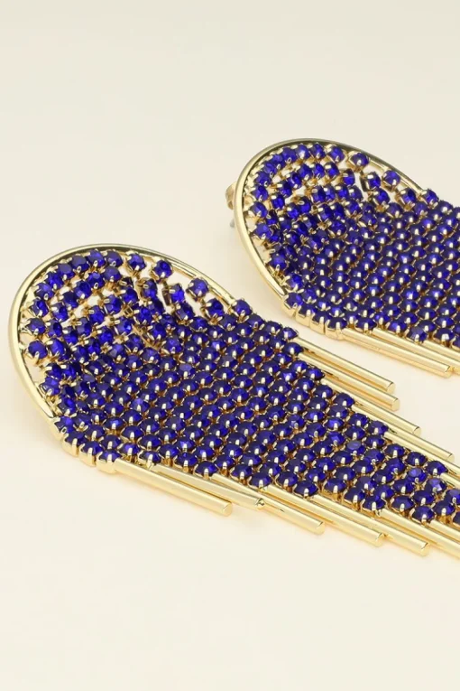 Universe Statement Oorbellen Met Blauwe Strass