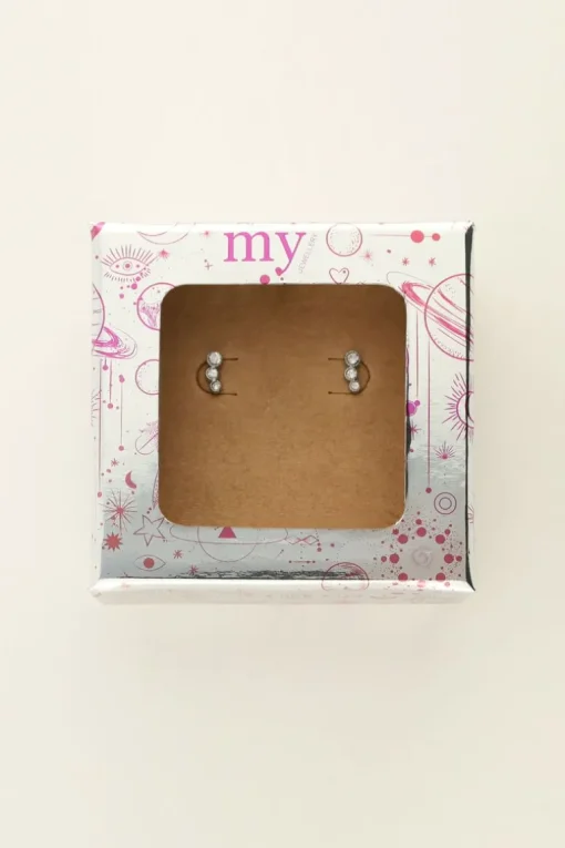 Universe Studs Met Zilveren Rondjes