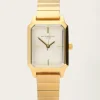 Vierkant Horloge Met Brede Horizontale Schakels
