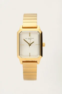 Vierkant Horloge Met Brede Horizontale Schakels