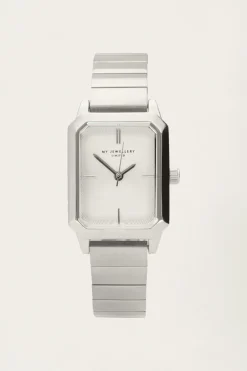 Vierkant Horloge Met Brede Horizontale Schakels