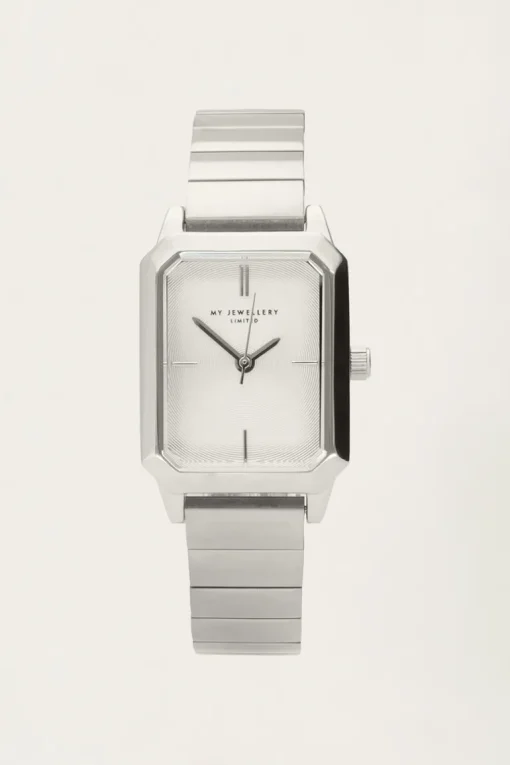 Vierkant Horloge Met Brede Horizontale Schakels