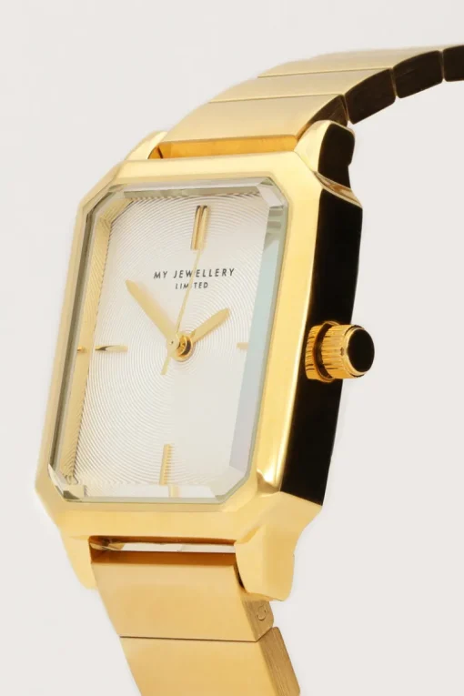Vierkant Horloge Met Brede Horizontale Schakels
