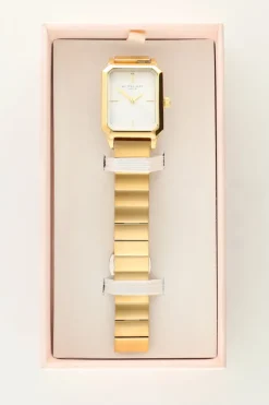Vierkant Horloge Met Brede Horizontale Schakels