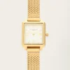 Vierkant Horloge Met Gevlochten Schakelband