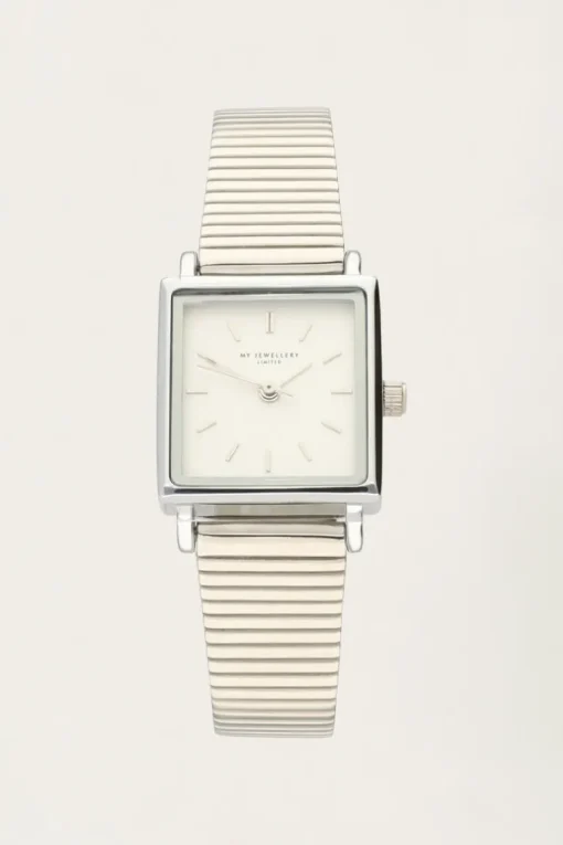 Vierkant Horloge Met Horizontale Schakels