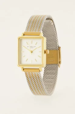 Vierkant Horloge Met Multikleur Schakelband