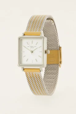 Vierkant Horloge Met Multikleur Schakelband