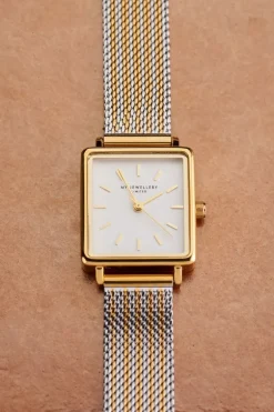 Vierkant Horloge Met Multikleur Schakelband