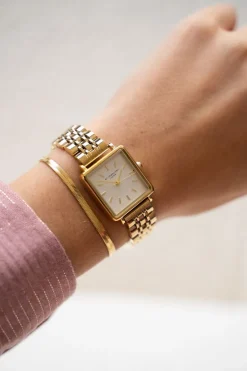 Vierkant Horloge Met Witte Wijzerplaat