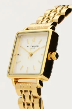 Vierkant Horloge Met Witte Wijzerplaat