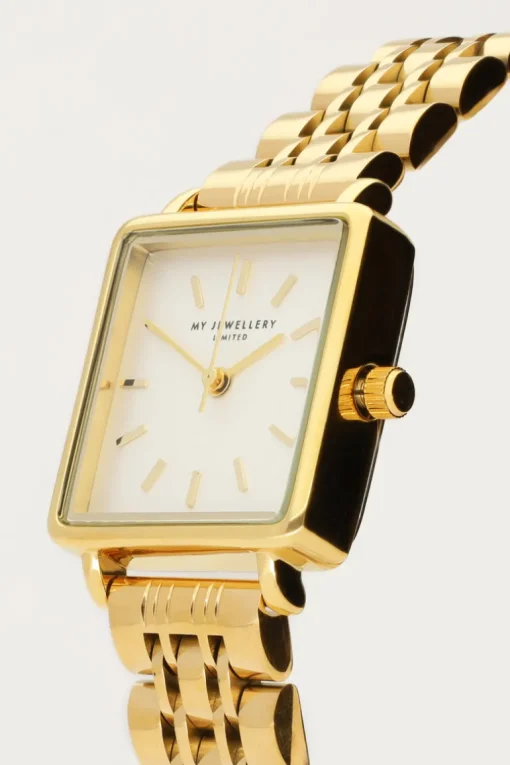Vierkant Horloge Met Witte Wijzerplaat