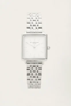 Vierkant Horloge Met Witte Wijzerplaat