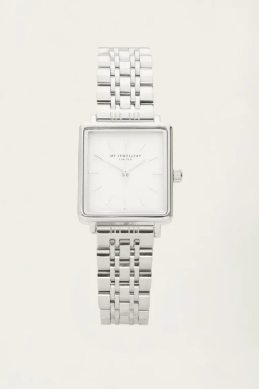 Vierkant Horloge Met Witte Wijzerplaat