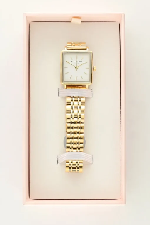 Vierkant Horloge Met Witte Wijzerplaat