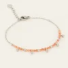 Vintage Armband Met Oranje Kralen & Bolletjes