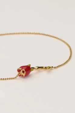 Vintage Armbandje Met Gekleurde Roos