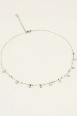 Vintage Ketting Met Muntjes & Parels