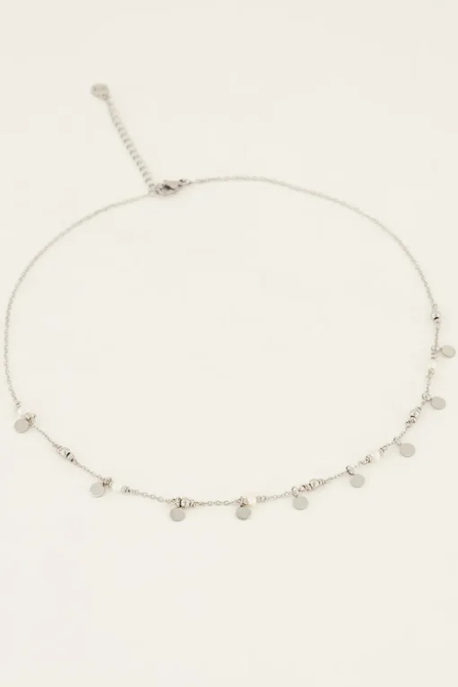 Vintage Ketting Met Muntjes & Parels