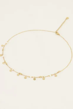 Vintage Ketting Met Muntjes & Parels