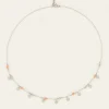 Vintage Ketting Met Oranje Kralen & Muntjes