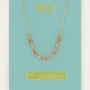 Vintage Ketting Met Oranje Kralen & Bolletjes