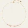 Vintage Ketting Met Roze Kralen & Bolletjes