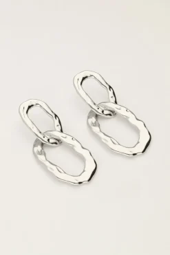 Vintage Oorhanger Met Dubbele Ovalen Ringen