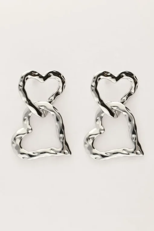 Vintage Oorhangers Met Statement Hartjes