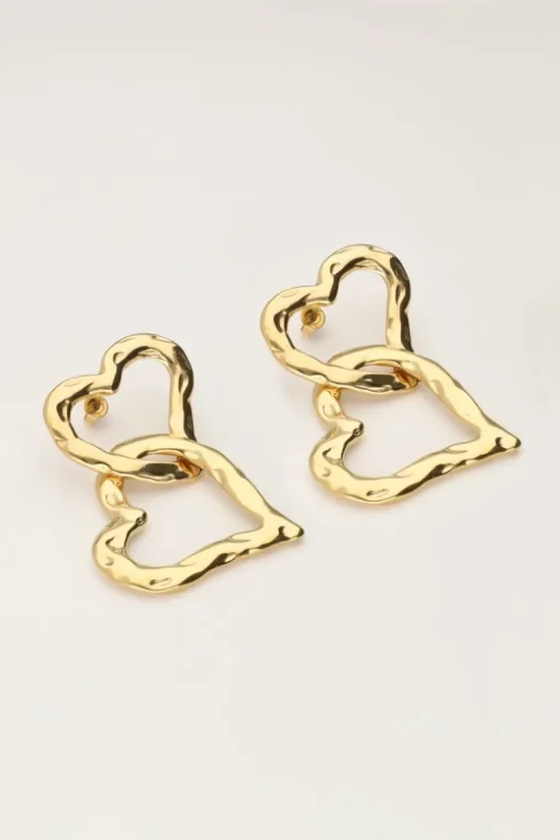 Vintage Oorhangers Met Statement Hartjes