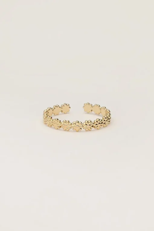Vintage Ring Met Kleine Bloemetjes
