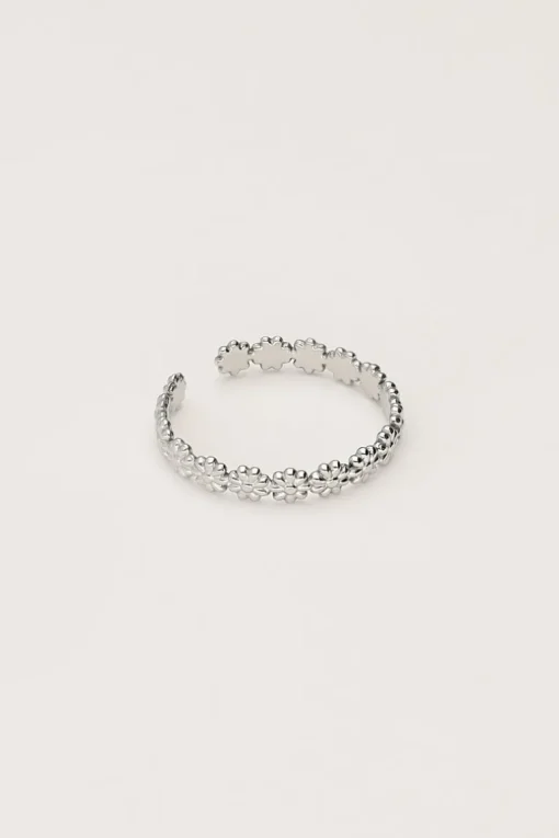 Vintage Ring Met Kleine Bloemetjes
