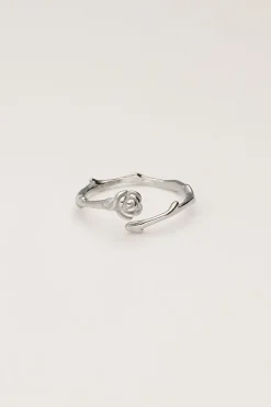 Vintage Ring Met Platte Roos