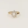 Vintage Ring Met Transparante Strass