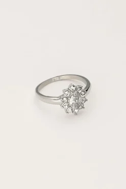Vintage Ring Met Transparante Strass