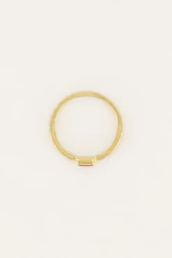 Vintage Ring Rode Rechthoek