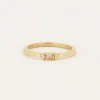Vintage Ring Transparante Rechthoek & Structuur