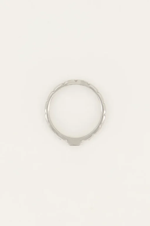 Vintage Ring Transparante Rechthoek