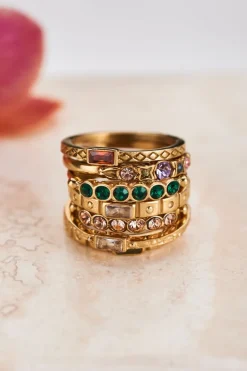 Vintage Ring Transparante Rechthoek