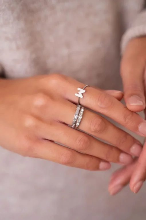 Vintage Ring Transparante Rechthoek