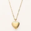 Vintage Schakelketting Met Hart Medaillon