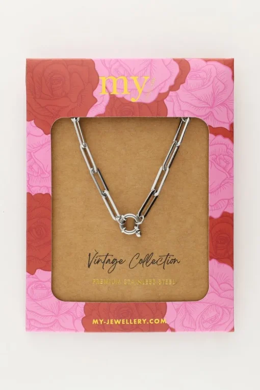 Vintage Schakelketting Met Slotje