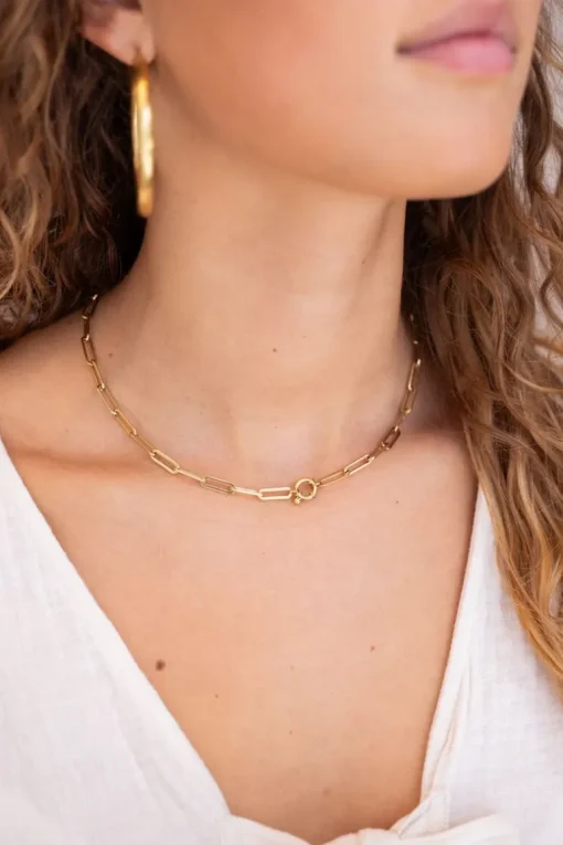 Vintage Schakelketting Met Slotje