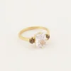 Vintage Statement Ring Transparant Kristal